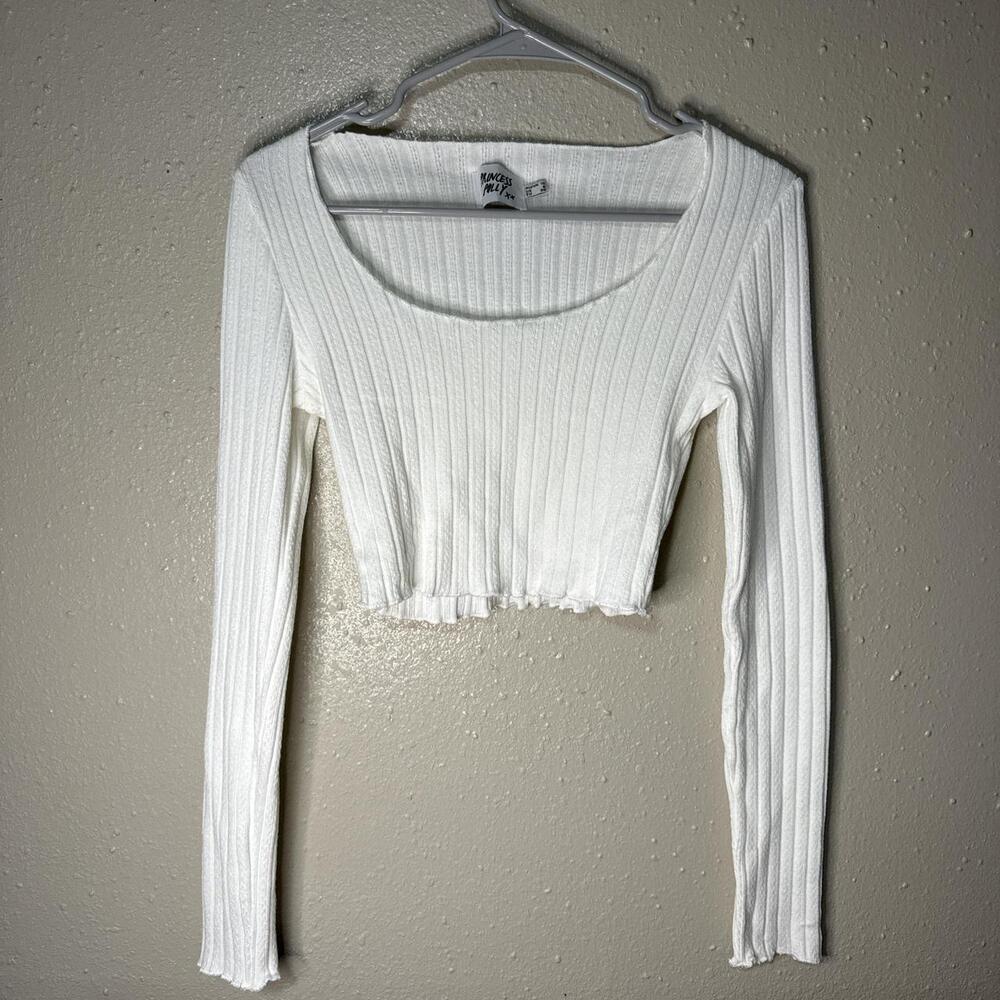 Princess Polly White long sleeve crop top #croptop